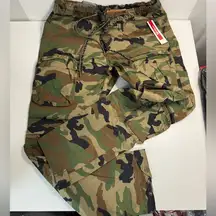 GRINDHOUSE Denim Polyester CARGO PANTS Large Women’s NWT