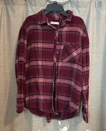 Arizona Jean Co red and pink flannel size medium