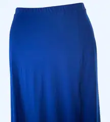 Blue long skirt w elastic waistband  inside skirt w sheer bottom Lisa Rinna M