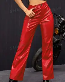 ICON Bikercore High Waist Straight PU Leather Pants