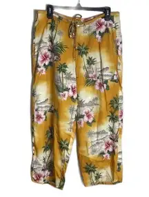 Hilo Hattie the Hawaiian original lightweight floral pants size medium girly