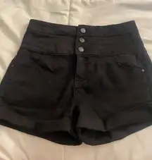 Tinseltown Black high waisted jean shorts