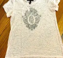 BCBG MaxAzria Pink Angel Virgo Zodiac Burnout Tee C