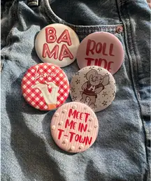 Alabama game day button pins 