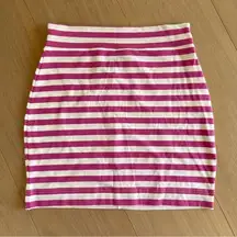 NWOT Victoria’s Secret pink white striped bodycon mini skirt