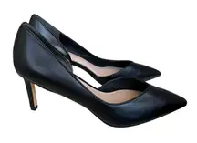 Stuart Weitzman d'Orsay Heels 10 Leather Pointed Toe Pumps Black‎