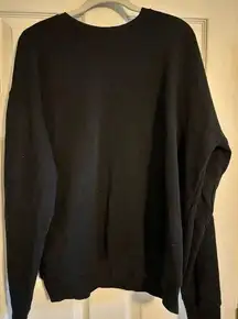 Black Crew Neck Sweatshirt Plain