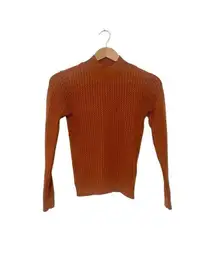 Elie Elie Tahari Rust‎ Orange Crewneck Fitted Pullover Sweater Size Small