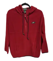 Lauren Ralph Lauren Vintage Red Hooded Pullover Sweatshirt Women's Size Small