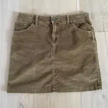 Gap Jeans Brown Corduroy Skirt Size 10