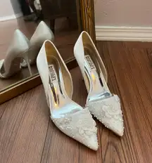 White Bridal Heels