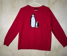 Talbots Petite XL Red Penguin Sweater NWT | Holiday Winter Pullover