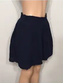 Three Dots double gauge navy short skirt. NWOT