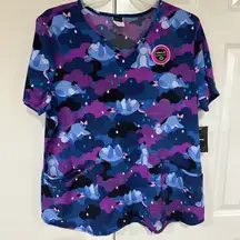 Disney Women’s Size XL Purple  Eeyore Scrub top