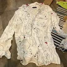 Milk & Honey small abstract button down