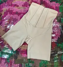 Underscore High-Waisted Beige Shapewear Shorts