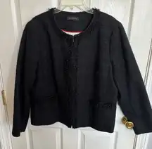 Talbots Black Textured Blazer