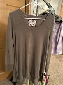 CUPIO taupe tunic shirt