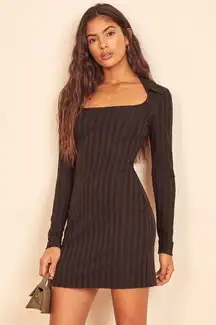 Reformation  Black Vittoria Dress S