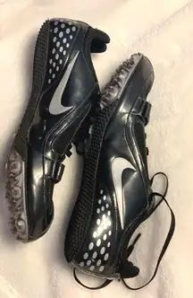 Black And Silver Sprint Spikes