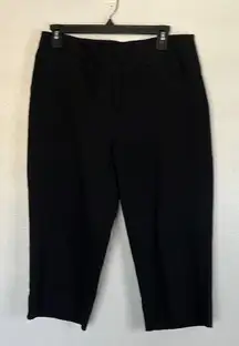 EUC Alfred Dunner Black Stretchy Cropped Capri Pant sz 12