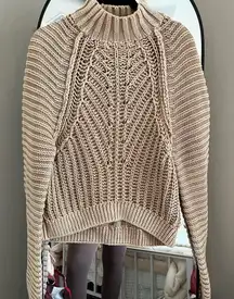 Free People Chunky Knit Tan Sweater
