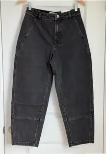 Everlane The Utility Barrel Pant in Washed Black, Size 29