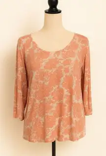 Croft & Barrow Pink Floral Top | Size XLP | New With Tags