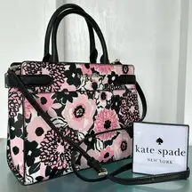 Kate Spade Staci Floral Satchel Bag EUC