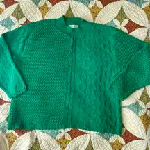 Emerald green vintage Baxter & Wells textured chunky knit sweater