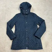 Marc New York Quilted Full Zip Puffer Jacket Steel Blue Size M