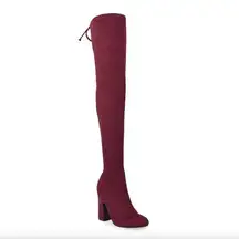 🛍️ Unisa Burgundy Stilli Suede Over The Knee Boot Size 6