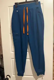 FIGS High-Waisted Zamora Jogger Scrub Pants Deep Reef