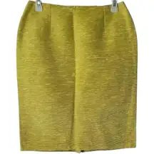 Christian Dior Yellow Green Knee-Length Skirt, M/US8/FR40