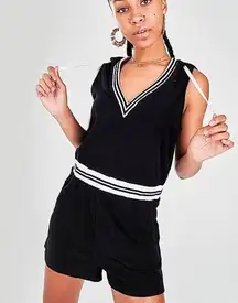 Sleeveless Hooded Romper Size L