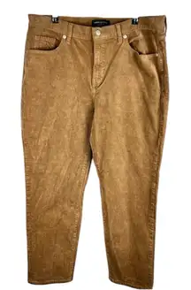 Banana Republic Petite Corduroy Pants High-Rise Pumpkin Spice 32/14