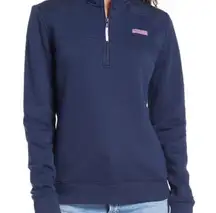 Vineyard Vines Shep Quarter Zip Knit Shirt Navy Blue Medium