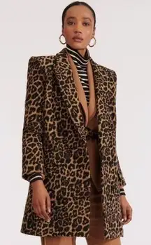 Veronica Beard  Sienna Leopard Dickey Coat size 4