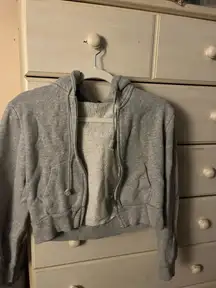 Brandy Melville Jacket Cropped Grey