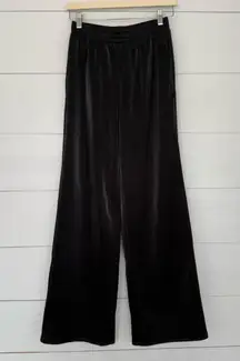 Good American Women’s 1 Black Shimmer Wide Leg Pull on Pants