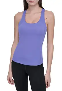 DKNY Sport Tank Top Racerback Wick‎ Stretch Athletic Lavender Purple L
