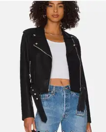 NWT Pistola Tracy Faux Leather Moto Jacket in Black READ