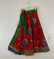 Reversible Wrap Maxi Skirt BIN160