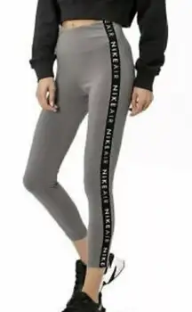 Nike Women's Sportswear Air Logo Taped 7/8 HR Leggings Grey size S