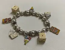 Casino charm bracelet Dice Cards Slots money