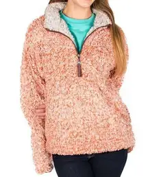 THE ORIGINAL FROSTY TIPPED PILE 1/2 ZIP PULLOVER IN SPICE BY