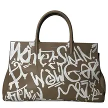 Saint Laurent YSL Rive Gauche 2Way Graffiti Top Handle Crossbody Tote Bag Purse