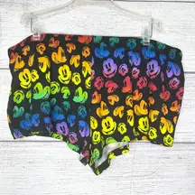 Disney Rainbow Mickey Mouse Women’s Sleep Shorts Size XL