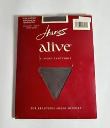 Hanes Alive Support Pantyhose Style 810 Town Taupe SIZE B Brand New VINTAGE