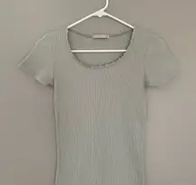 Active Basic Green Fitted Short Sleeve T-Shirt